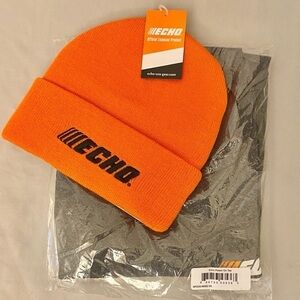 ECHO NWT 3XL T Shirt & Brand New Beanie Cap Set. Great Gift! Echo Equipment
